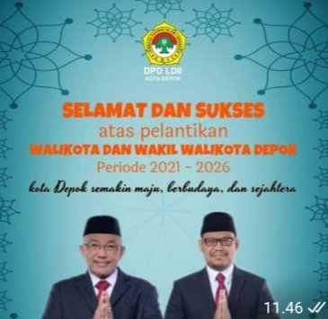 LDII_KotaDepok's tweet photo. Semoga bisa membawa amanah dan  keberkahan bagi seluruh warga Kota Depok. https://t.co/UuVv7Lw3z2