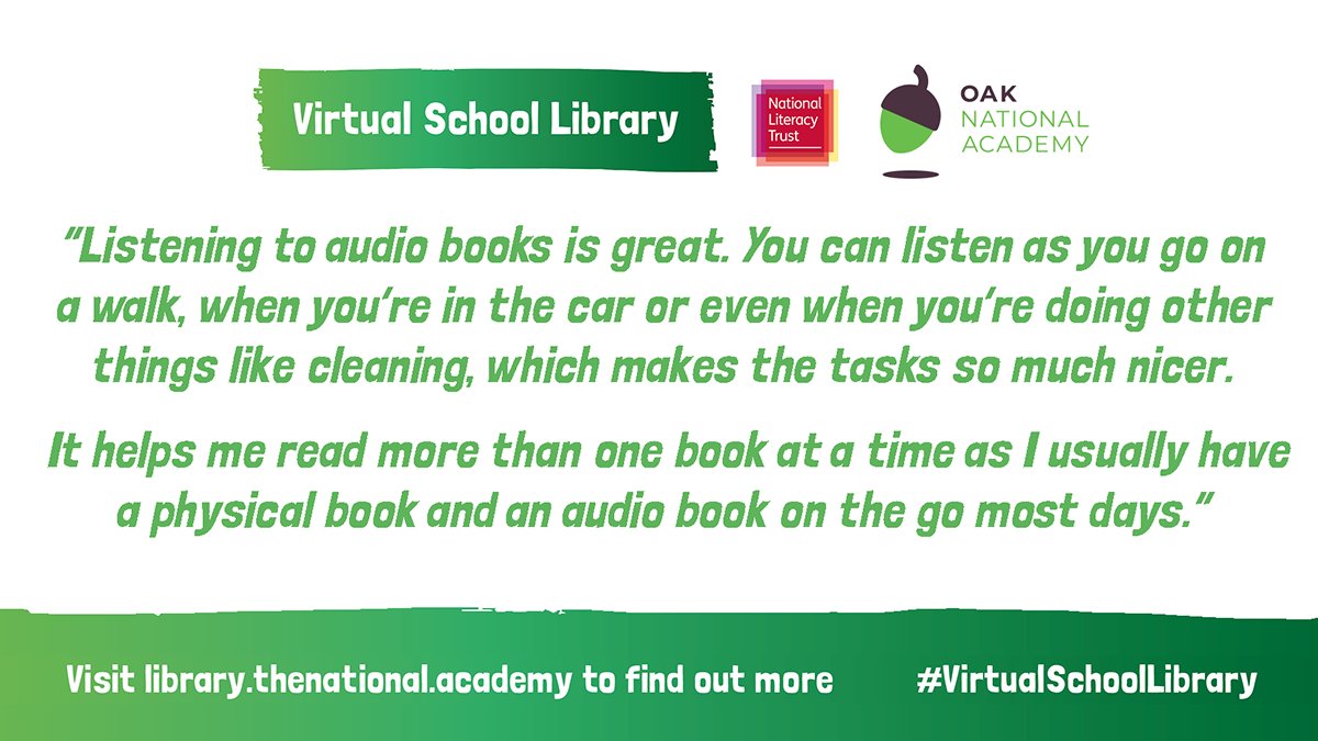 Who says you can't read two books at once? Take the advice of @domrosevalente... 😆 🎧

Add a touch of ✨magic✨ to your day with #Starfell: Willow Moss and the Lost Day, available to listen to for free now in the #VirtualSchoolLibrary: 🪄 oaknat.uk/3pIcUTc 📖
