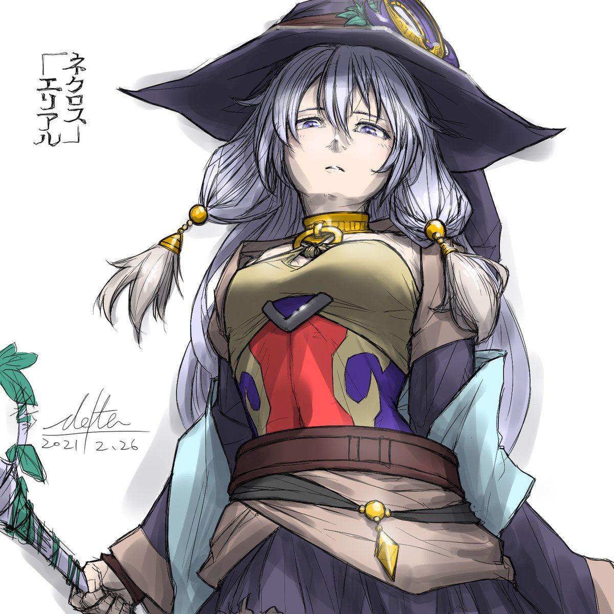 前に描いたエリアル落描きをリメイク落描きました。 