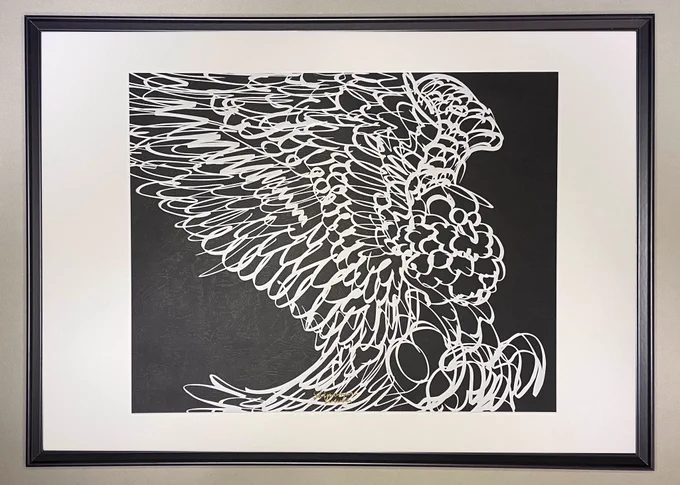 個展の準備

#切り絵 