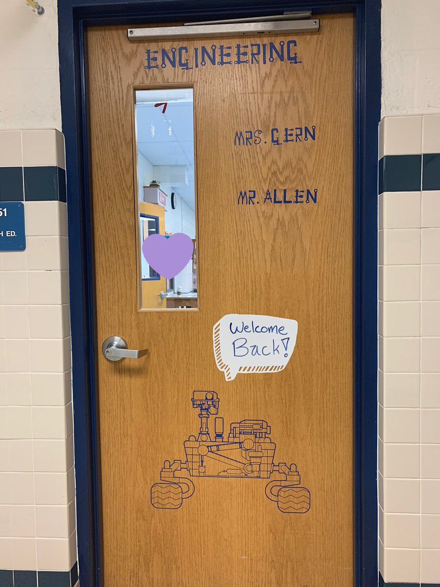 I used my Cricut to decorate my classroom door with temporary vinyl!!! Ready for my in-person students to come back! I purchased the file for <a href="/NASAPersevere/">ARCHIVED - NASA's Perseverance Mars Rover</a> on Etsy!
