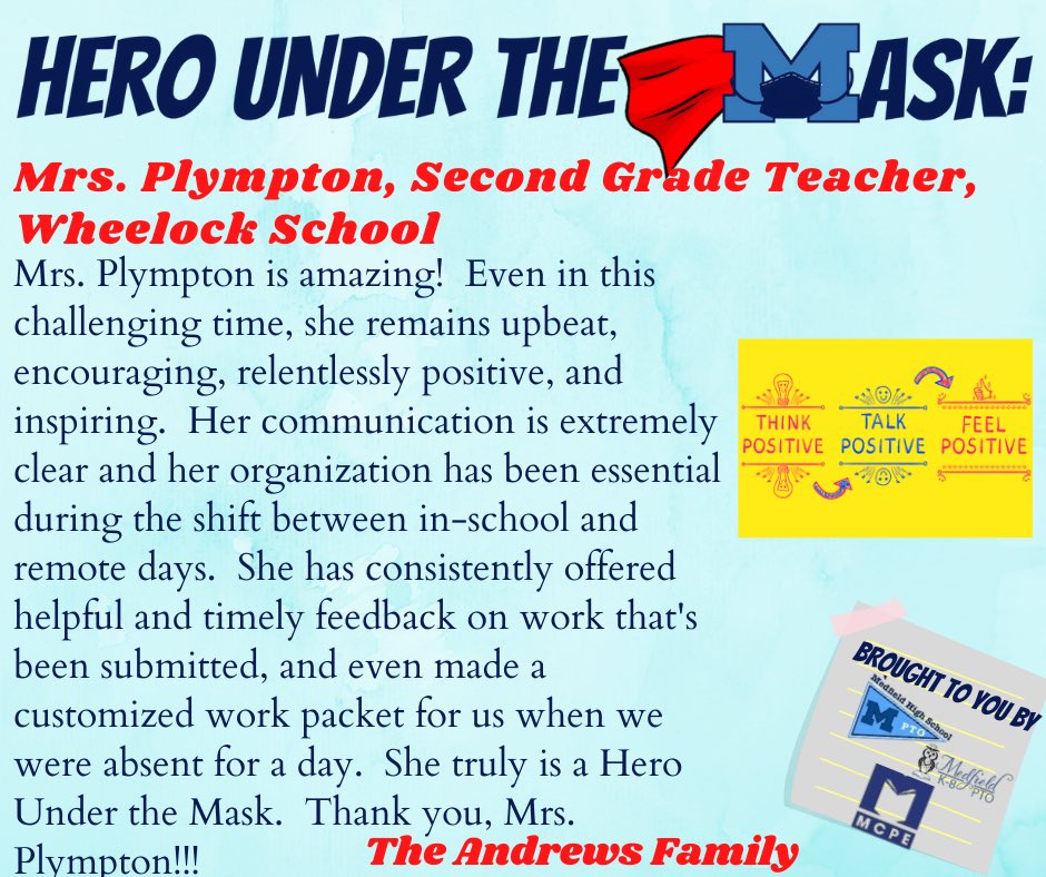 Medfield K-8 PTO tweet media