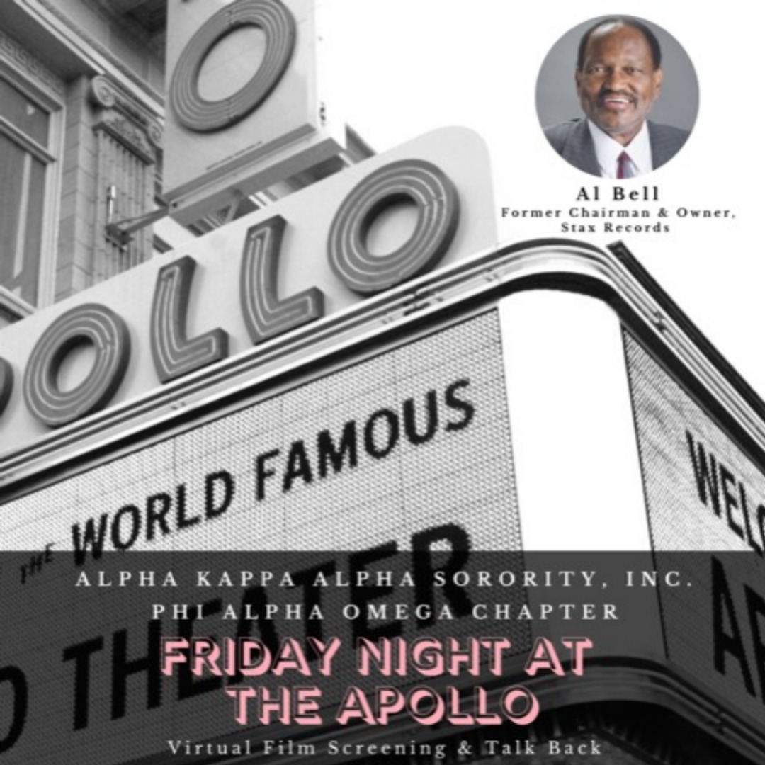 AlBellPresents's tweet photo. ... ARE YOU FREE TONIGHT??  Please join us on Fri, Feb 26, 2021, at 7 pm CST for Friday Night at the Apollo, a virtual film screening on the history of the world-famous Apollo Theater. 
#AKAPAO #AKA1908 #THEARTS

Eventbrite Link 
https://t.co/gWduguLzrx https://t.co/A28r3h6wZb