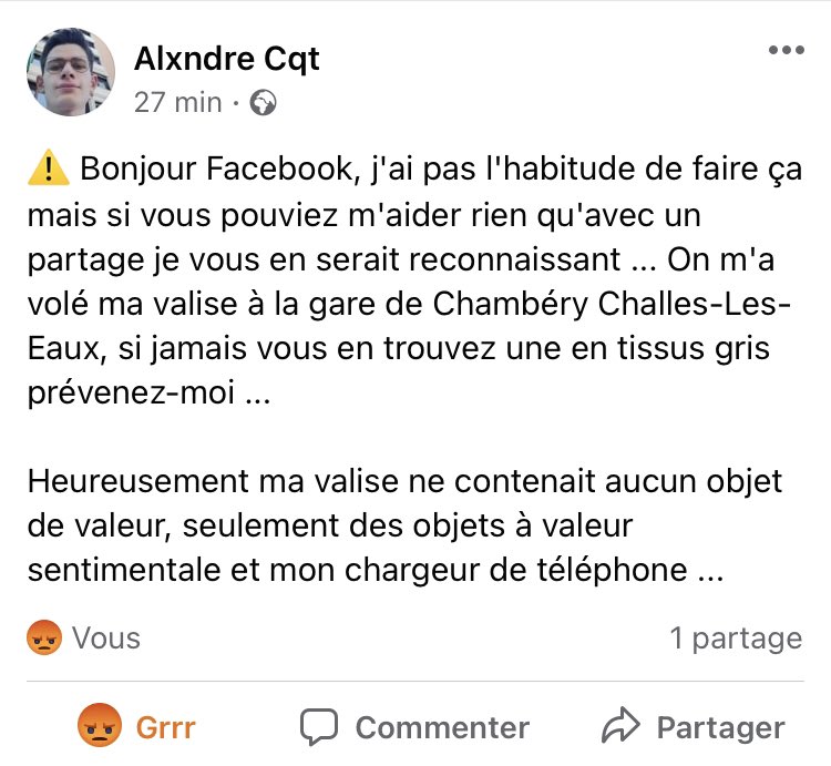 timlairet's tweet photo. @SNCFTERAURA valise perdu aujourd’hui https://t.co/WQLilg2reI