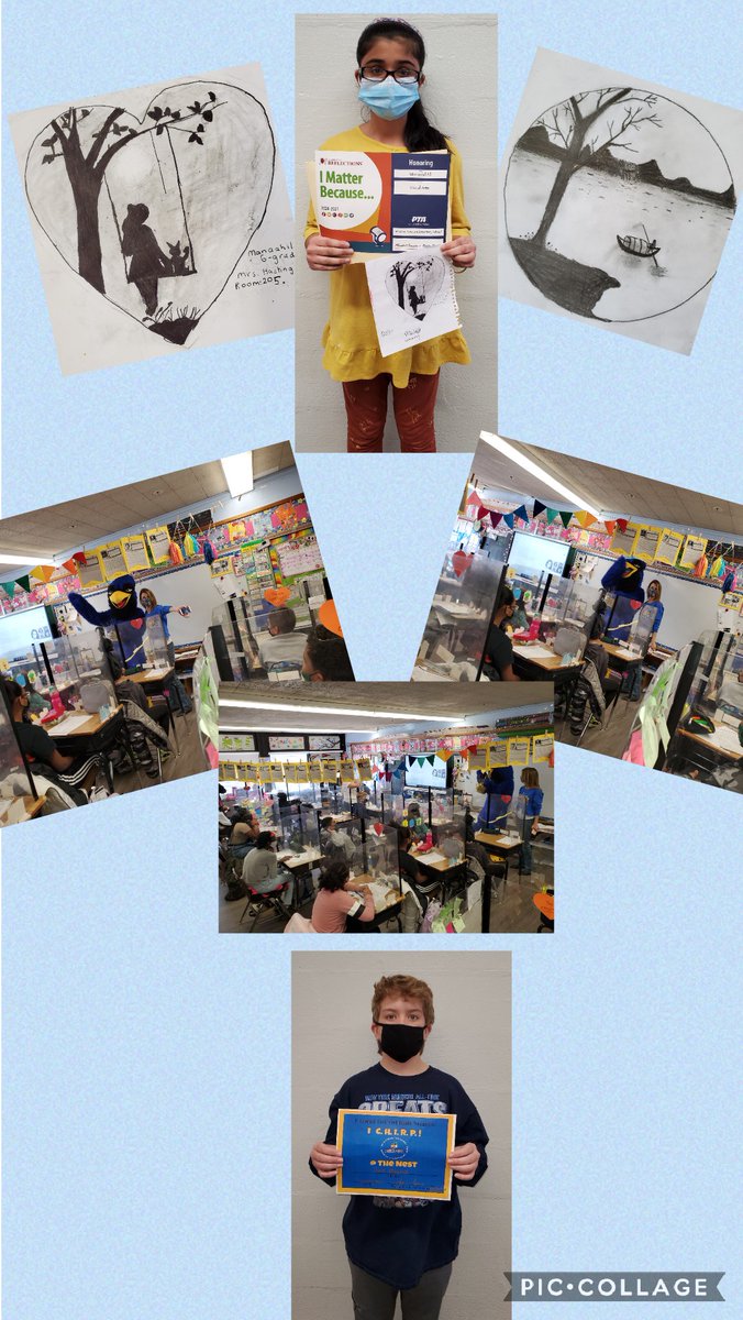 CHIRP Class of the month winners 🏆
CHIRP Proud award winner - Jack
PTA Reflections participant and artist- Manaahil
<a href="/WheelerAvenue/">Wheeler Avenue School</a>