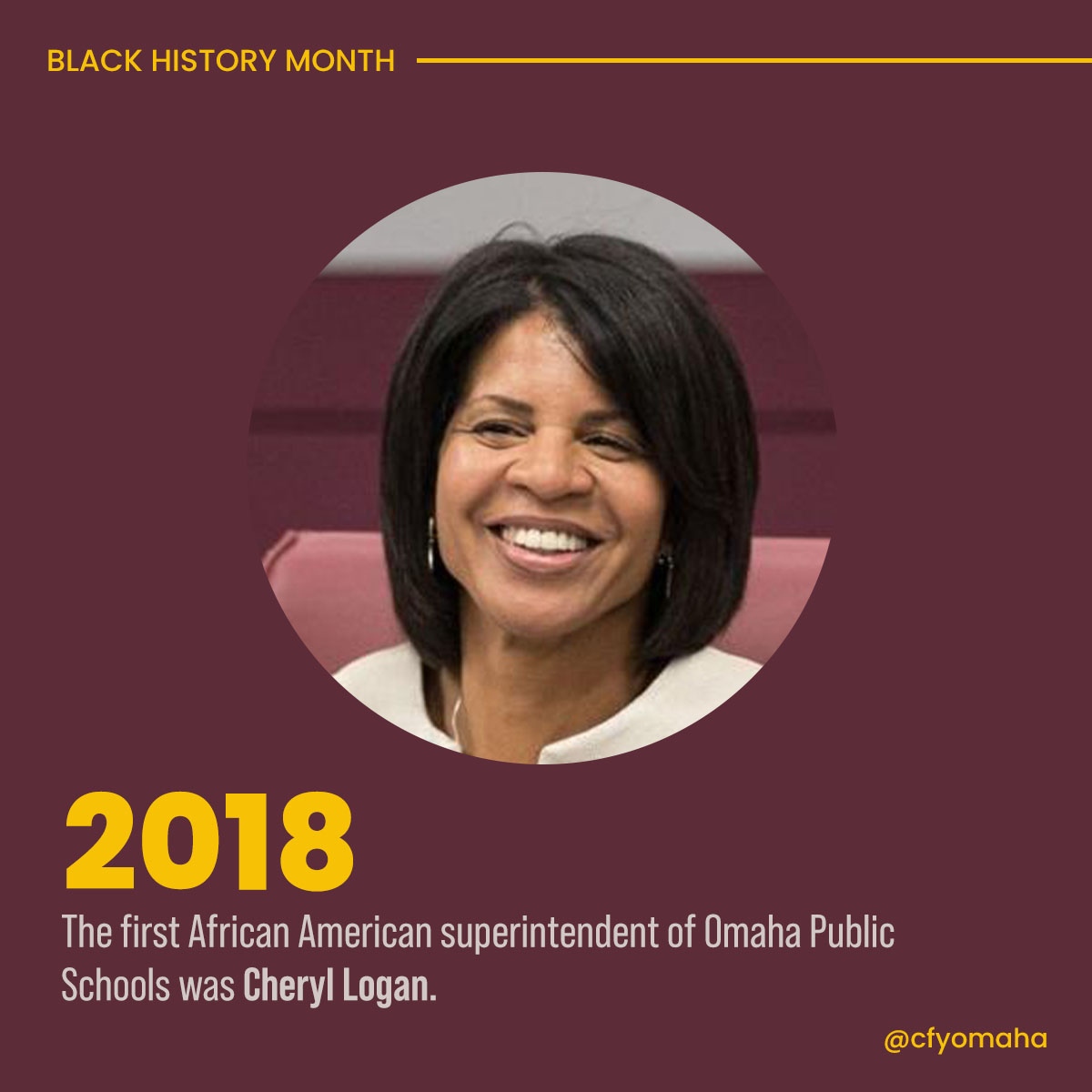Rounding out our astonishing timeline of Black history-makers in Omaha Public Schools, we are proud to honor Dr. Cheryl Logan, the current superintendent of OPS.

@OPS_LoganSupt is the first Black superintendent and the second woman superintendent of the district.