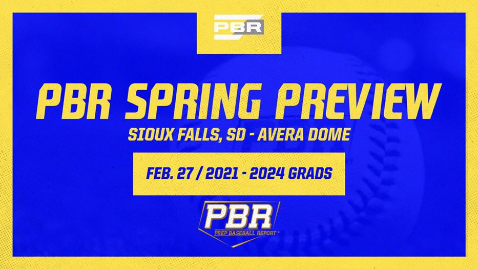 TOMORROW ‼️ THERE IS STILL ⏰ to REGISTER 

🔉 ALL SOUTH DAKOTA PLAYERS

PBR Spring Preview

📍 Avera Dome - Sioux Falls
🗓 Feb. 27th
👨‍🎓 2021-2024s

Register ➡️ bit.ly/3knRmsj

<a href="/prepbaseball/">Prep Baseball</a> 
<a href="/SDHSBaseball/">SDHSBA</a> 
<a href="/SDBaseballNews/">SD Baseball News</a> 

#BeSeenInSD