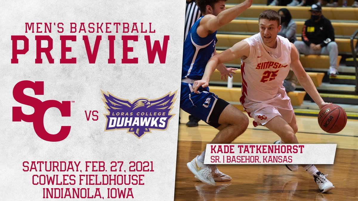 SCStorm_MBB's tweet photo. PREVIEW | We take the court this Saturday to host Loras on senior day.

Our game will begin at 5 p.m.

📰 https://t.co/NnxYJMo5XY

#ONESimpson | #rollriversMBB https://t.co/yLaJGRLydV