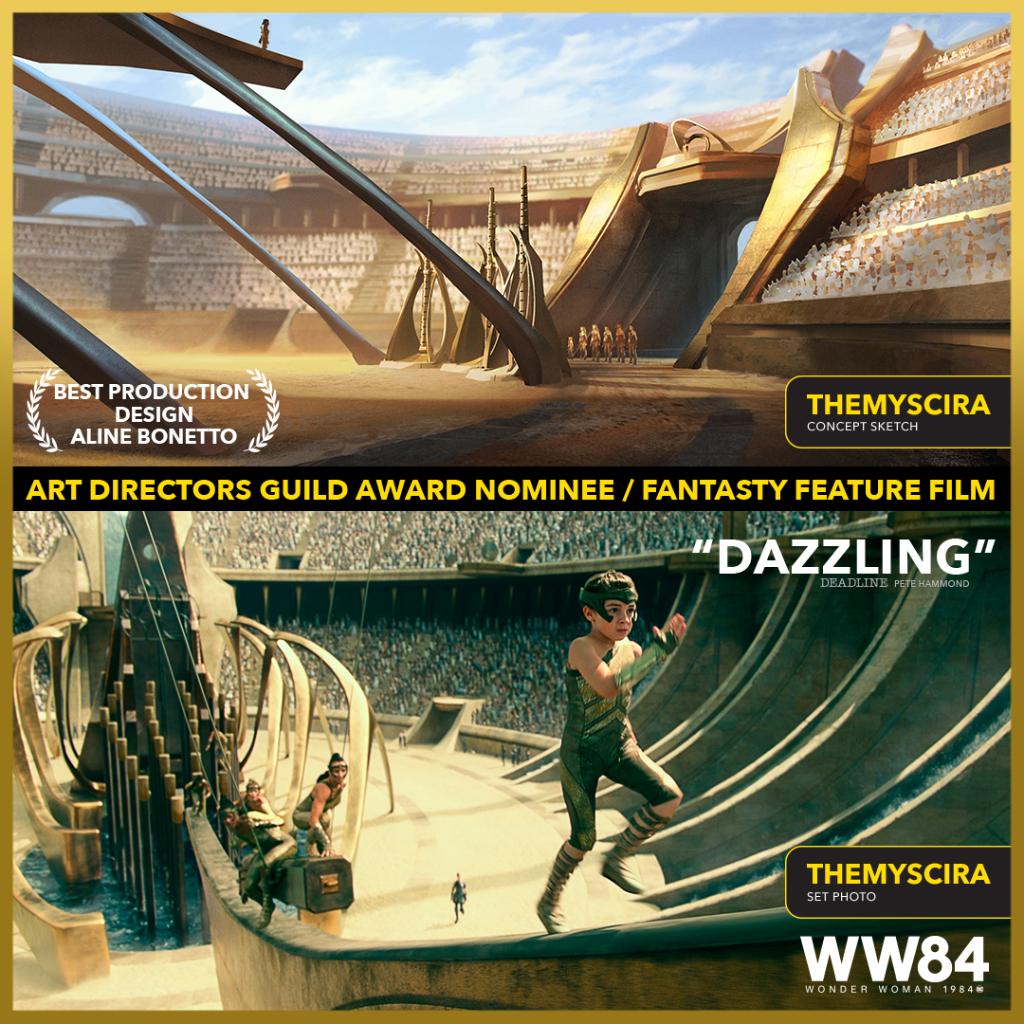 #WW84 has received an #ADGawards nomination for Best Production Design in a Fantasy Film. Congratulations to our WONDERFUL production design team!