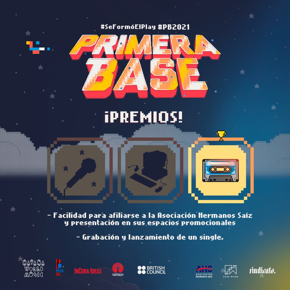 Juego que se respete, tiene sus mejores "ítems" bloqueados hasta ganar 🏆. He aquí, los seis premios que tendrá cada ganador por categoría! Le das al START🎮 o qué? 

#SeFormóElPlay #HavanaWorldMusic #PB2021 #WorldMusic #birtishcouncilcuba