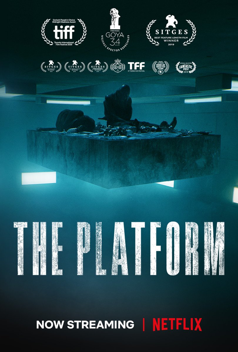 As people are always looking for under the radar  #Netflix or  #AmazonPrime film tips, thought I'd start a thread. Kicking off with top lockdown discovery - The Platform (2019). Brutal Spanish sci-fi thriller with food porn & superb poisonous dwarf Zorion Eguileor. A must-must-see!