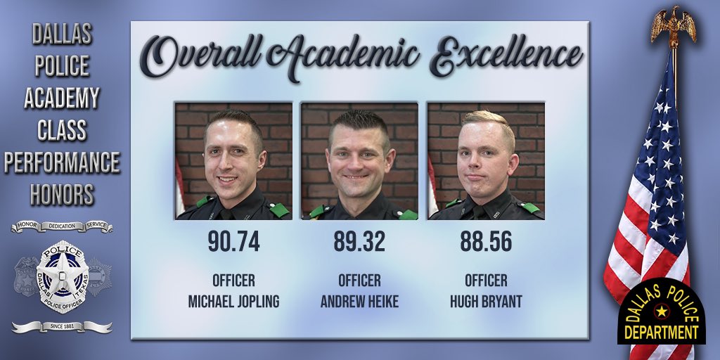 DallasPD's tweet photo. .@DPDAcademy Graduating #Class372 Overall Academic Excellence Awards @DPDChiefGarcia https://t.co/Uq2qIGlsZv