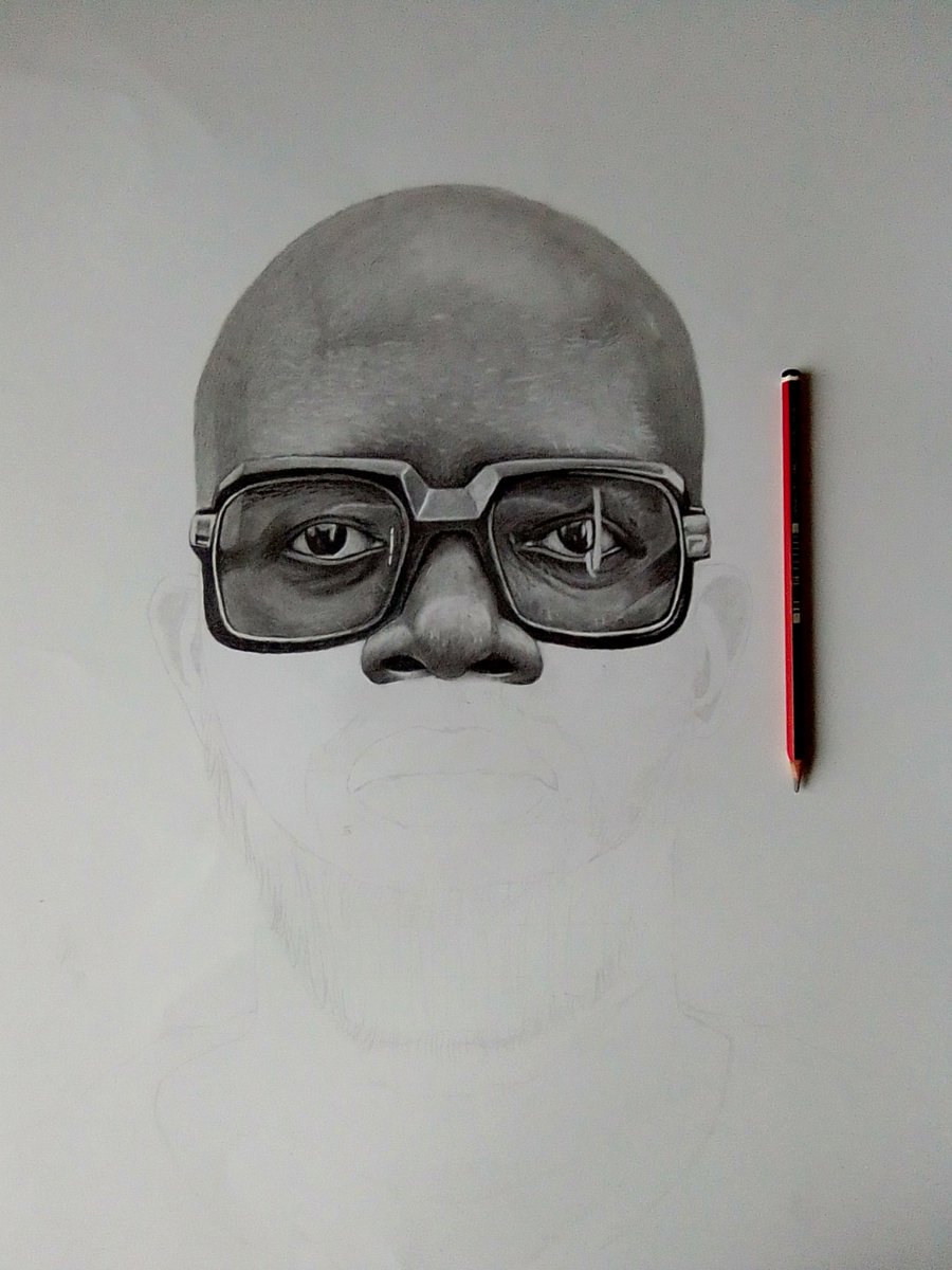 MthoMthethwaART's tweet photo. I just completed this potrait. 6 days in it. Size 59cm×42cm. 

Guys @RealBlackCoffee has to see this, please retweet 🙏🏾 https://t.co/itzmnSmVbS