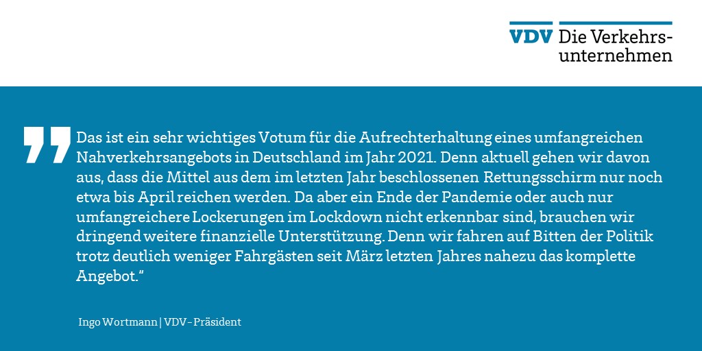 #VMK votiert für Fortführung des #ÖPNV-Rettungsschirms: Mindereinnahmen sollen weiterhin ausgeglichen werden, um Angebotseinschränkungen bei Bussen + Bahnen zu vermeiden. Gemeinsames Ziel: Verdoppelung der Fahrgastzahlen bis 2030. #Klimaziele 
ℹ️bit.ly/3dMYK0D