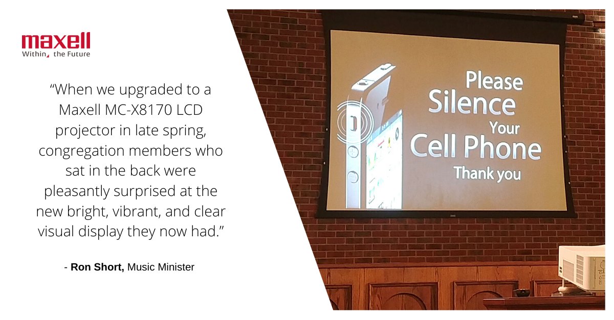 Greenview Calvary Tabernacle Church congregation members have a bigger, brighter display with their new Maxell #projector. Learn more about the project: bit.ly/2M4U8HN

#ProAV #AVtech #Worship