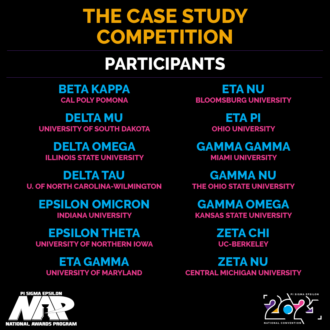 First - the 14 Participants for our Case Study Competition!

If your chapter would like to be added to this event, please e-mail awards@pse.org. #PSEConv21