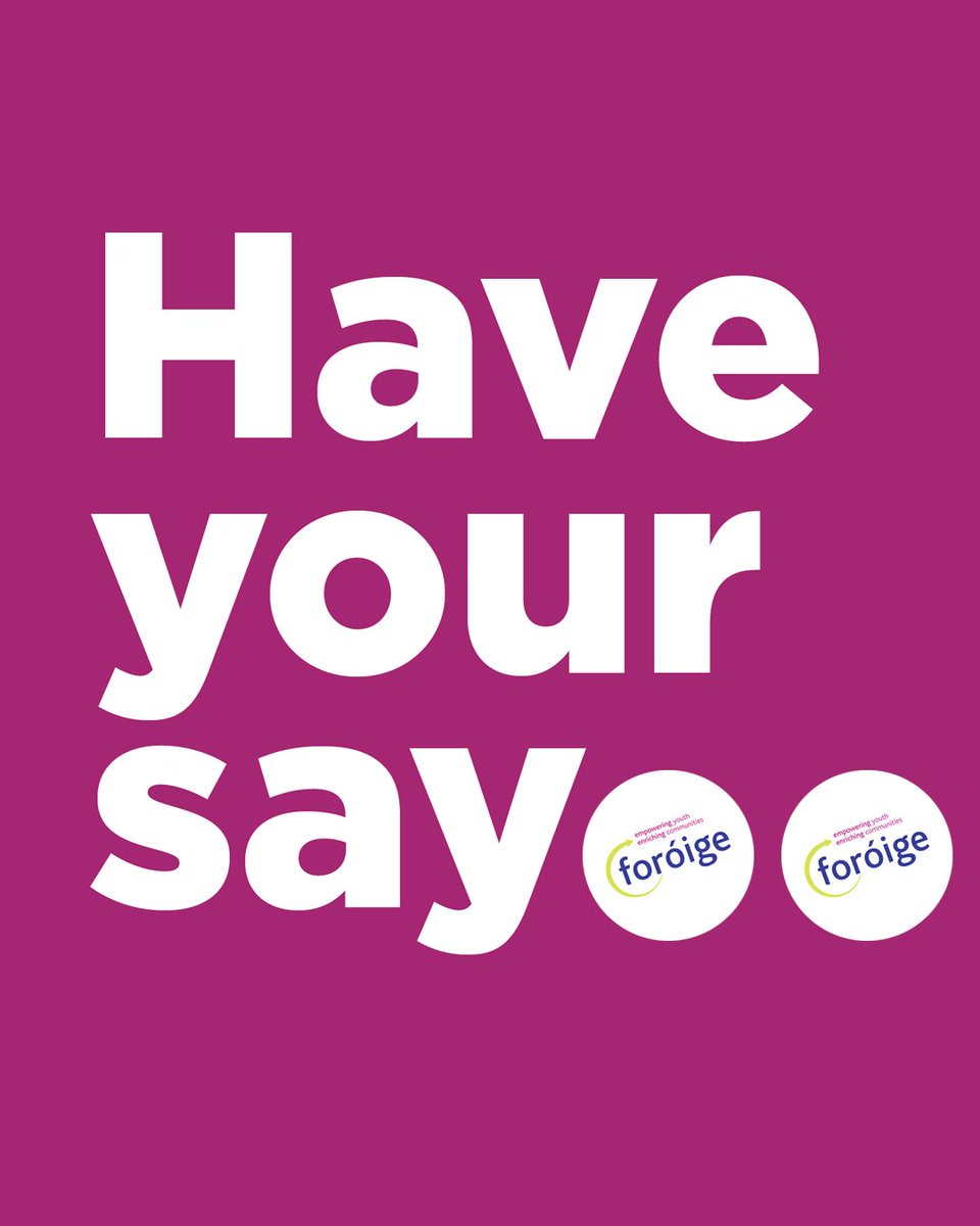 🟡 Have your say about Foróige!

↘️ Fill in this really super short survey and tell us your thoughts: bit.ly/ForoigeSurvey2…

🟡 #WeAreForóige