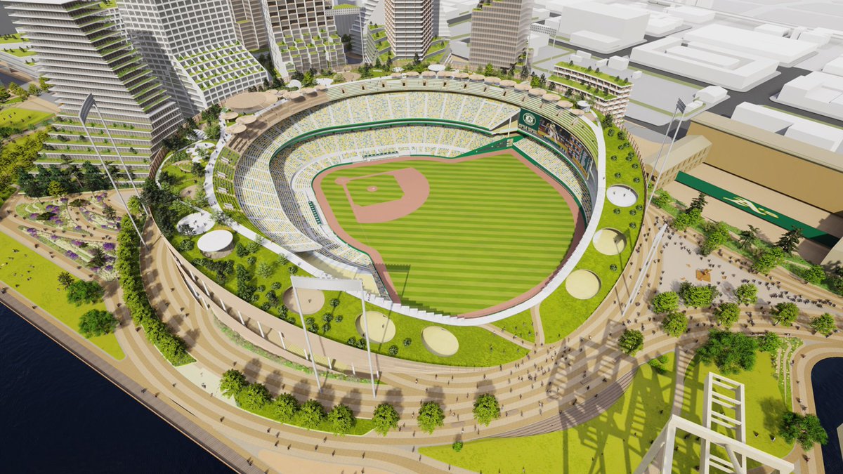 MLBONFOX's tweet photo. Check out the new proposed @Athletics ballpark renderings 👀

(via @BrodieNBCS) https://t.co/a0El8FuX2V