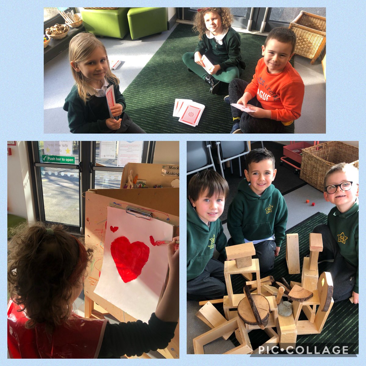 st_marys_leith's tweet photo. P1b have had a lovely week being back in school! We have had so much fun playing with our friends again! 🌈💚 https://t.co/qDOnzTigm3