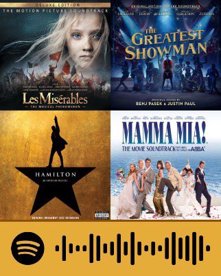 MollyShaloe's tweet photo. We are all missing the theatre! So I have made a Spotify playlist that features a few of my favourite songs from musicals 🤍  #Spotify #savethearts #musicals #theatre 
𝚢𝚘𝚞 𝚌𝚊𝚗 𝚜𝚌𝚊𝚗 𝚝𝚑𝚎 𝚌𝚘𝚍𝚎 𝚘𝚗 𝚜𝚙𝚘𝚝𝚒𝚏𝚢 𝚝𝚘 𝚍𝚘𝚠𝚗𝚕𝚘𝚊𝚍! https://t.co/3fv1vPuHai