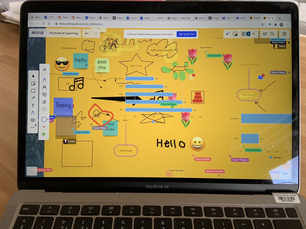 JWbeardsmore's tweet photo. Creative chaos with Miro this afternoon #KUFOL21 https://t.co/jhhZ93QfNG