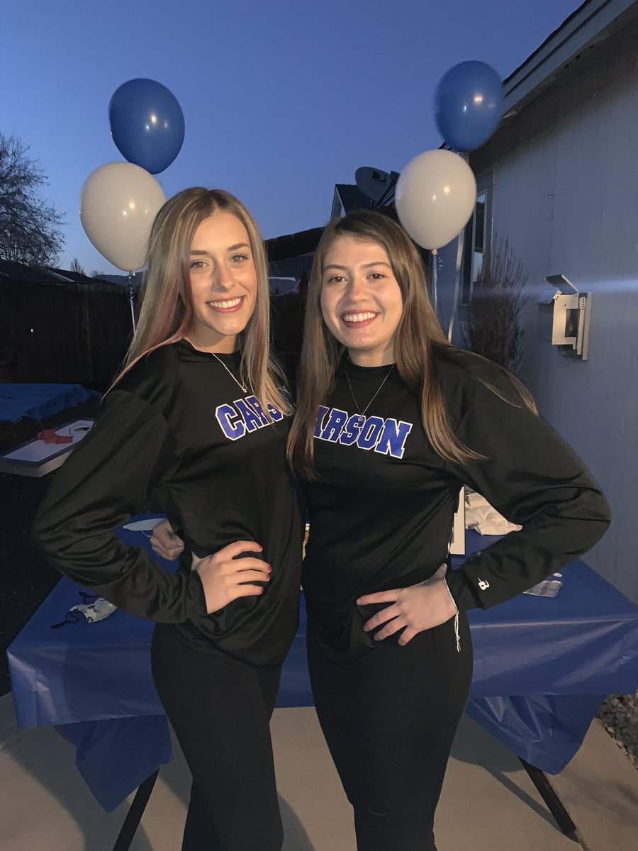 CHSLadySenators's tweet photo. Celebrating our seniors tonight! No season but both gave so much to this program over the the last four years! We will miss them as we watch them go on their next adventure! 🏀❤️🙏💪 https://t.co/11ayYdqnqa