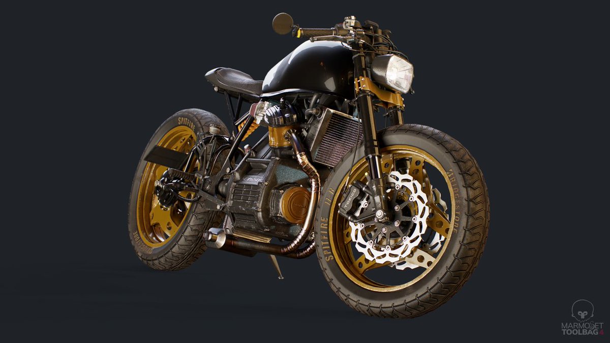 TheRookiesCO's tweet photo. Member Level: PLAYER - Honda CX650 Cafe Racer - Real-time Game Asset by Eldar Seydamet from @ThinkTank3D Online - https://t.co/KyeVZDGSRz
#Maya #SubstancePainter #MarmosetToolbag4 #HeadusUVLayout #3d #3dart #3dartist #artist #art #digitalart #instaart #gamedev #indiedev #design https://t.co/5uuWFoIm6l