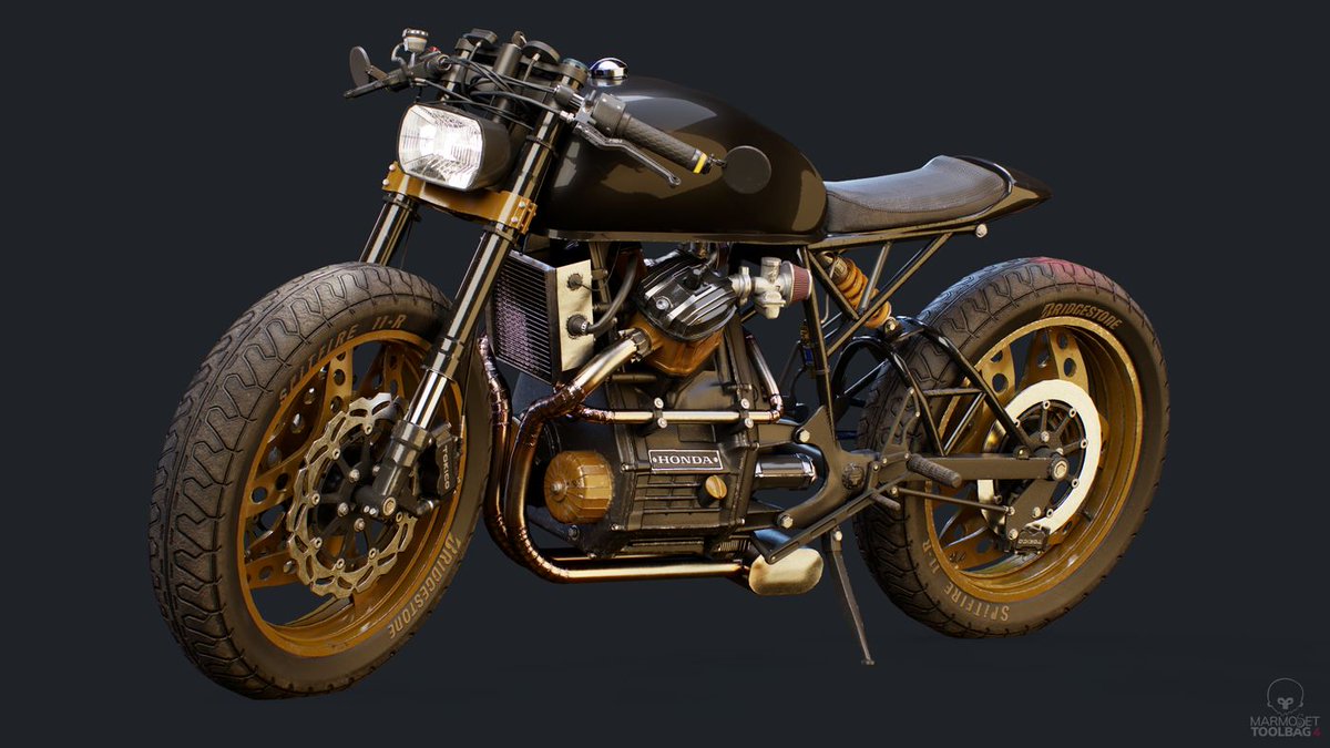 TheRookiesCO's tweet photo. Member Level: PLAYER - Honda CX650 Cafe Racer - Real-time Game Asset by Eldar Seydamet from @ThinkTank3D Online - https://t.co/KyeVZDGSRz
#Maya #SubstancePainter #MarmosetToolbag4 #HeadusUVLayout #3d #3dart #3dartist #artist #art #digitalart #instaart #gamedev #indiedev #design https://t.co/5uuWFoIm6l