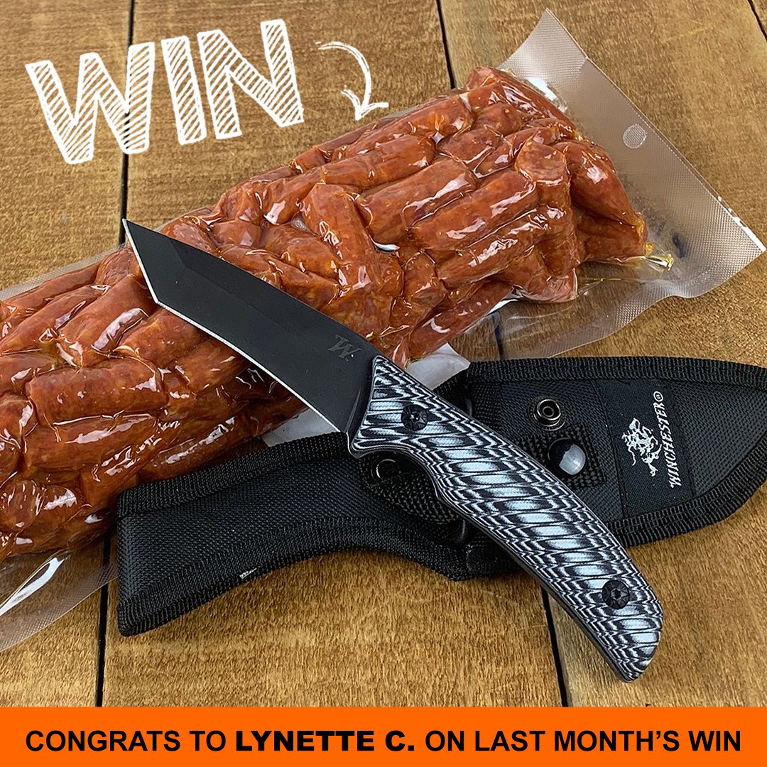 FieldSupply's tweet photo. Sugar River Pepperoni snack sticks plus a Winchester blade to cut 'em with. Does it get any better? Tag 2 friends to enter.
#fieldsupply #huntingcontest #huntingiveaway #winchester #snacksticks #jacklinks #jacklink #pepperonijerky #jerky https://t.co/wufzfL2mzY