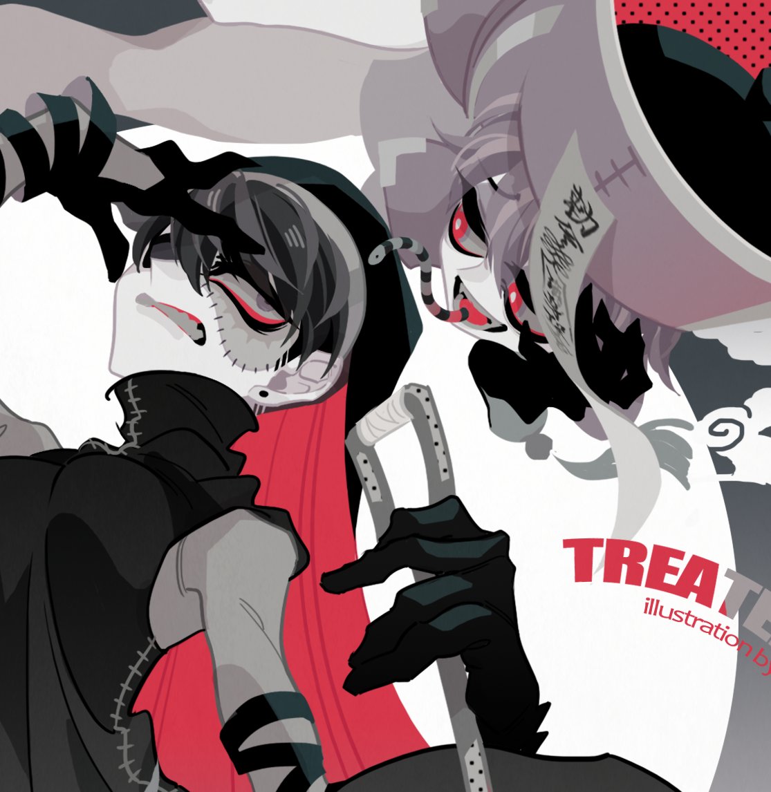「墓守りさんと悪いおばけ #Trick_nor_treaters 」|飯野のイラスト