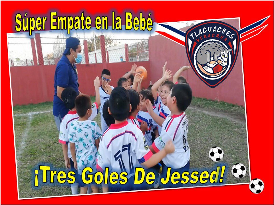 TlacuachesVer's tweet photo. ¡Que partido! 

Perdíamos 3-0 y terminamos empatando a Tres... 

Los tres goles los marca Súper Jessed un niño disciplinado y con gran golpeo de balón...

Un verdadero equipo. Nos seguimos preparando para el arranque de la Súper Liga Infantil

#TlacuachePower #VillaRica https://t.co/CzlXmuvaJf