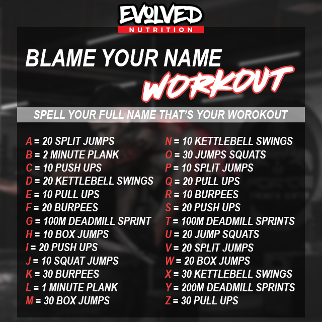 EvolvedNutri1's tweet photo. Tag someone who needs to try this "Blame Your Name" workout 😳 

#gymlife #workout #homeworkout #gymmotivation #fitness https://t.co/GubQmo4zkU
