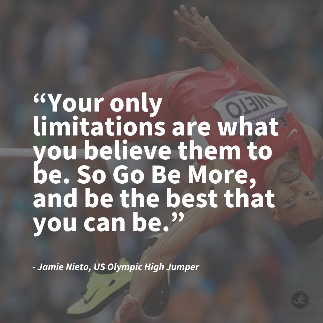 gobemoreapparel's tweet photo. For @jamienieto, US Olympic High Jumper, Go Be More means being the best you can be. He believes our greatest limitations are the ones we set for ourselves. What does Go Be More mean to you?
#gobemore #dreamchasers #inspirational #apparel #brand #gingerbreadman #fairytale https://t.co/cblYSmZ2BN