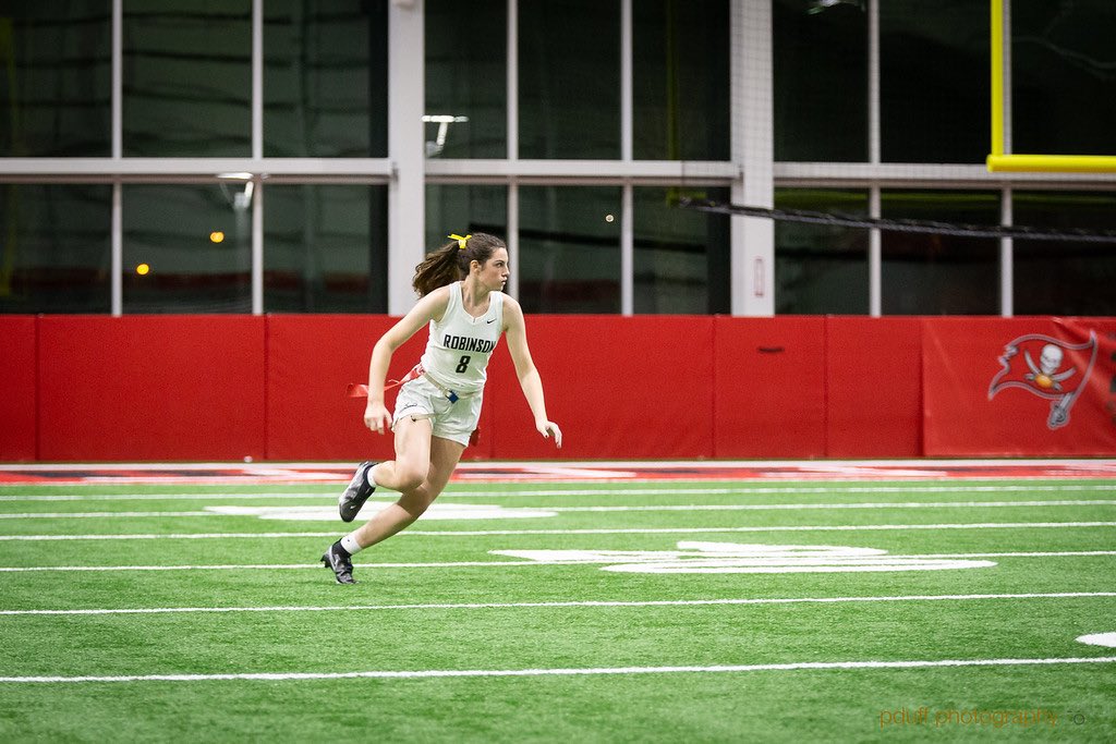 RobinsonFlag's tweet image. Katie Kemp. @_katiekemp is our head captain and a safety and WR. She has great hands and understands the game. She can always be counted on to be in the right spot to make a play. She will be attending the University of Chicago in the fall. Go Katie and go @UChicago