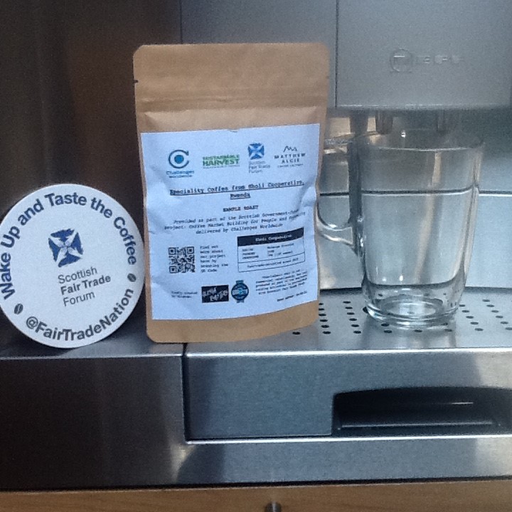 FairTradeNation's tweet photo. Our @SFTFChair, Charles, is all set for our coffee morning tomorrow ☕☕☕

If you have signed up for this event and received your coffee: please have your cup of coffee made and ready to sample at 10am.

#FairtradeFortnight #Scotland #ClimateJustice https://t.co/jG6u2ElTNO