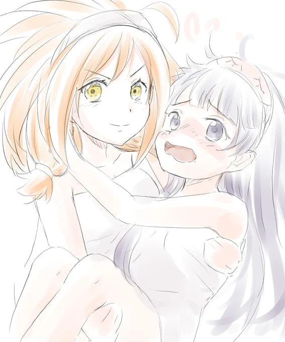 #グリモア お姫様抱っこされる望ちゃん(^^温泉でのぼせたにちがいない 