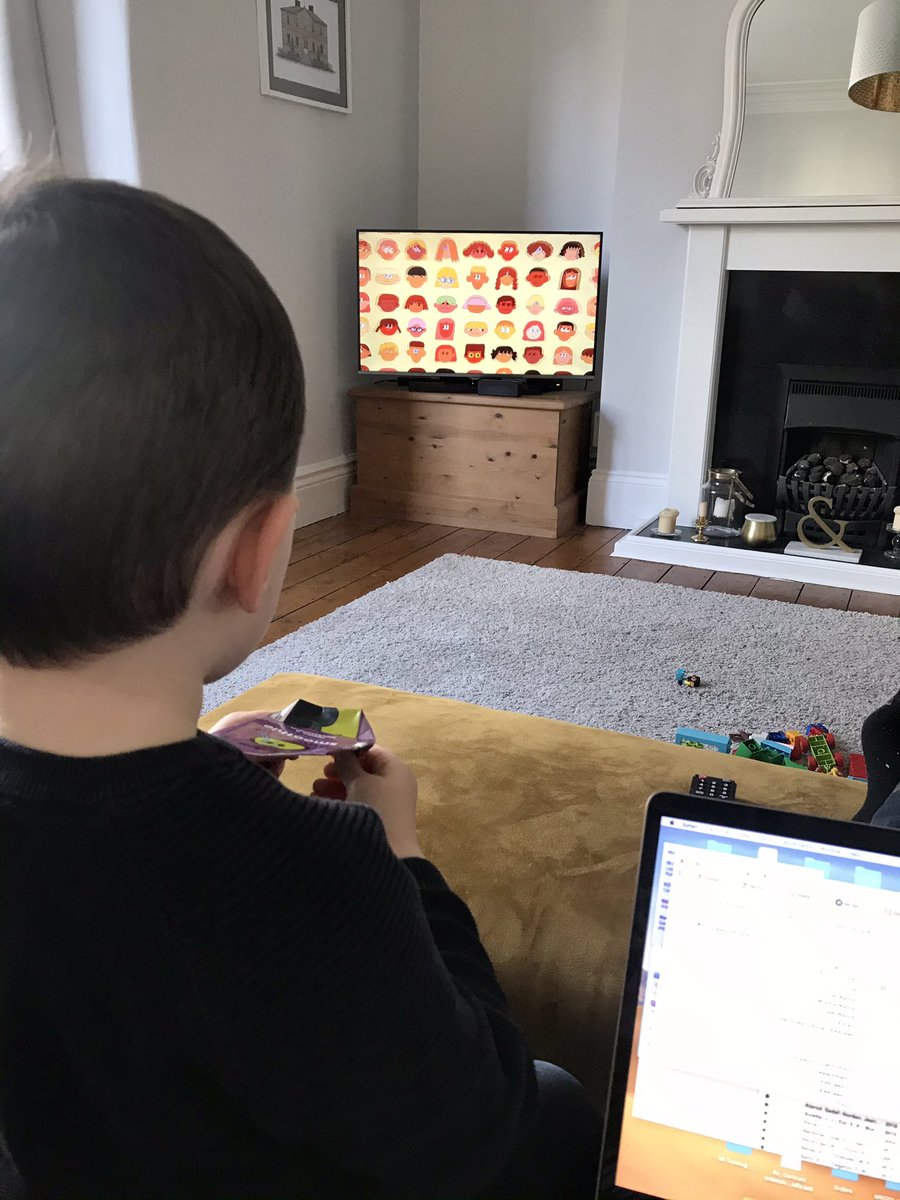 RECrossland's tweet image. A true science day: youngest is napping, eldest is watching Story Bots song about DNA & I’m trying to finish off my own science! #homeworking #AcademicChatter #LockdownLearning