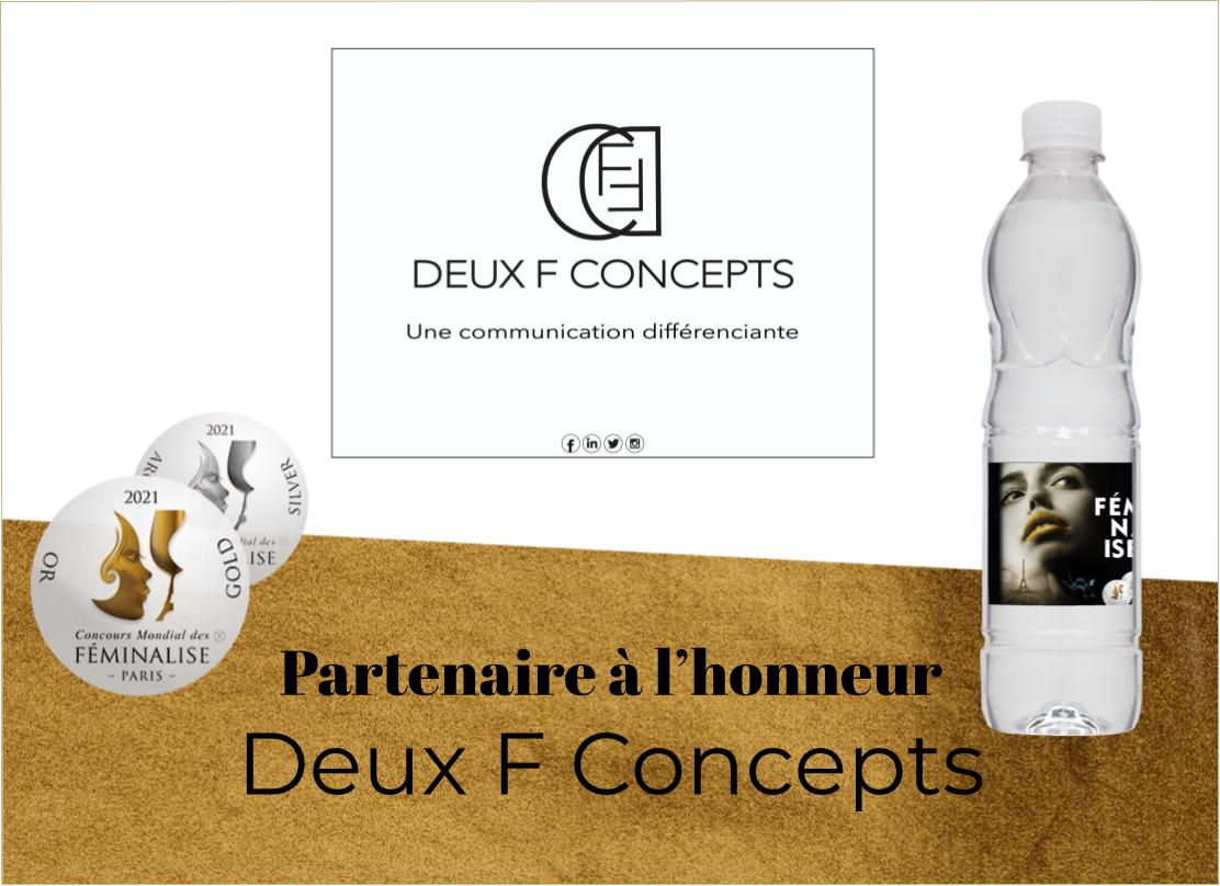 Partenaire 2021 : @DeuxFConcepts, notre partenaire eau pour la dégustation avec personnalisation de l’étiquette au couleur de Feminalise ! 
L’eau est idéale pour la dégustation 😊👍