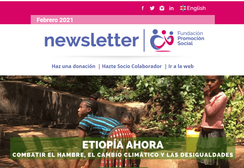 Toda la actualidad de <a href="/PromSocial_ongd/">Promoción Social ONG</a> en la edición de febrero de nuestra Newsletter 🇪🇹 #Etiopía #EndFGM 🇳🇮 Nicaragua 🇱🇧 Líbano #Mujer #DesarrolloRural #Paz bit.ly/3dJofQC