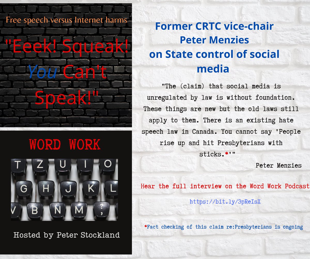 stockland_peter's tweet image. Take some time this weekend to hear former CRTC vice-chair Peter Menzies discuss government control of social media. 
bit.ly/3pReIsX