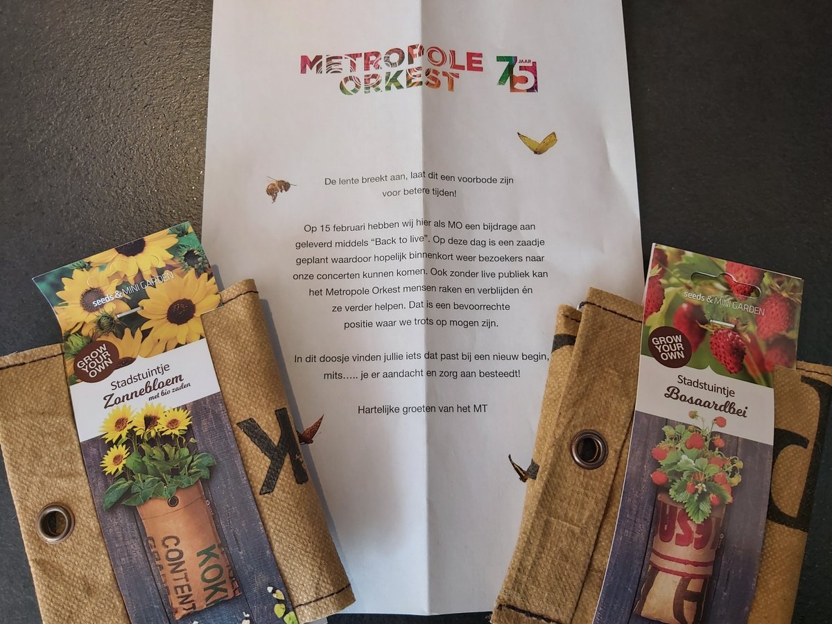 Jouw klanten en/of fans zijn de basis voor je bestaan. Maar hoe hou je die in coronatijd binnen boord? Door ze bijvoorbeeld een leuke attentie te sturen. Wat doet het <a href="/MetropoleOrkest/">Metropole Orkest</a> dat toch telkens op een originele en proactieve manier. Leuk hoor. Laat het voorjaar maar komen