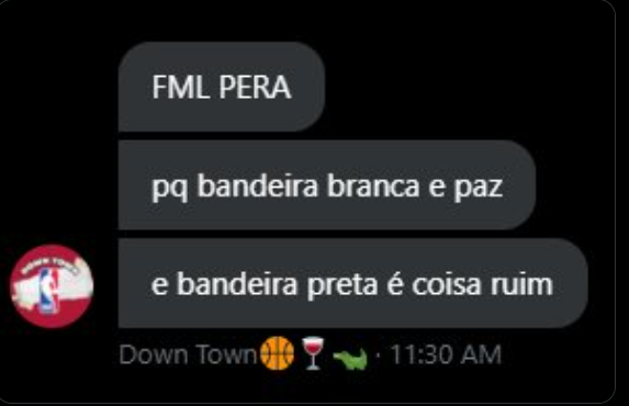 roelzao's tweet photo. Não vou atualizar pois um cara vulgo @brenosnba comentou nesse post o contexto da mensagem https://t.co/7w7lOya4W0