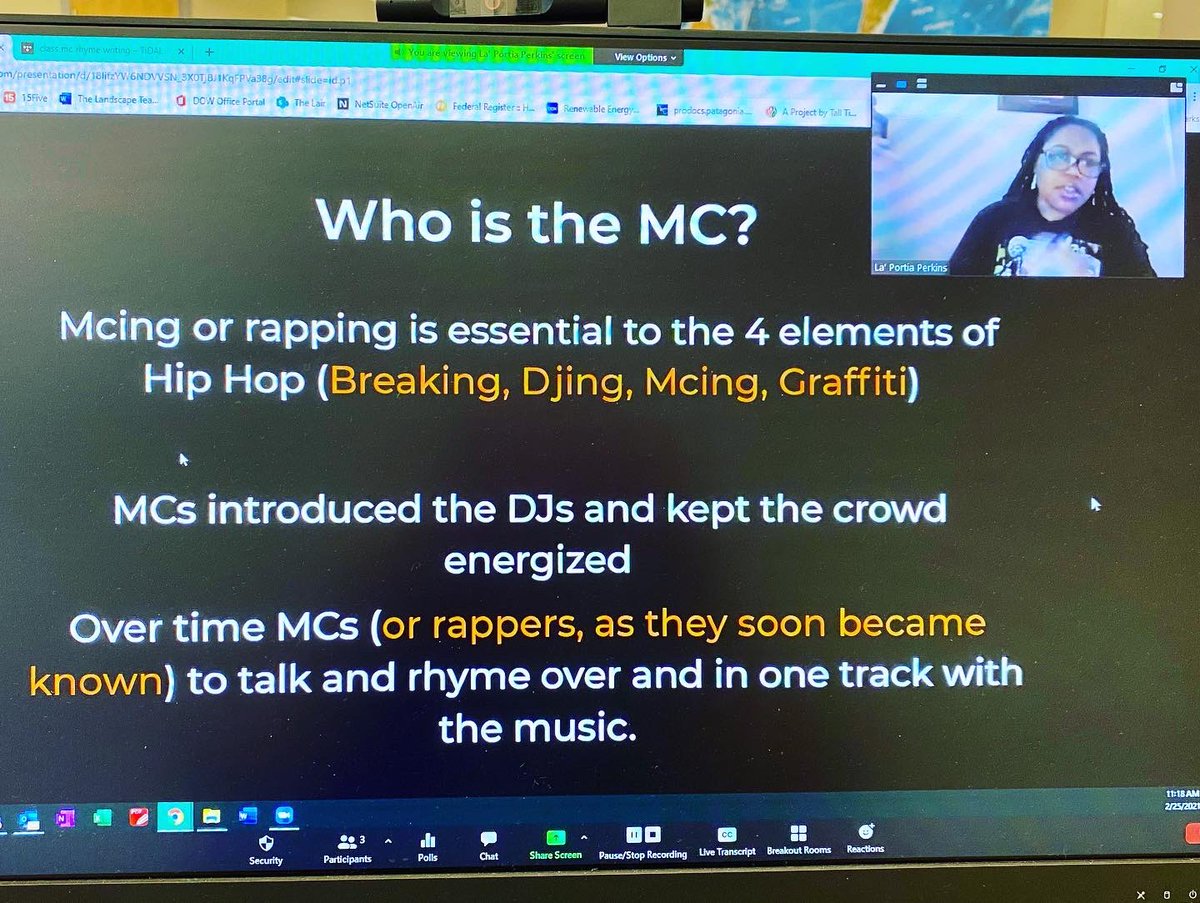 drbradley_socy's tweet photo. #rusocyhiphop participated in a rhyme writing workshop yesterday. Thank you to the spectacular Mama P and #VTDITC for making this happen! At the end, some students shared the rhymes they developed - they were so good! I’m excited to see what all of the students create!! ❤️ https://t.co/EJAmMXTVjE