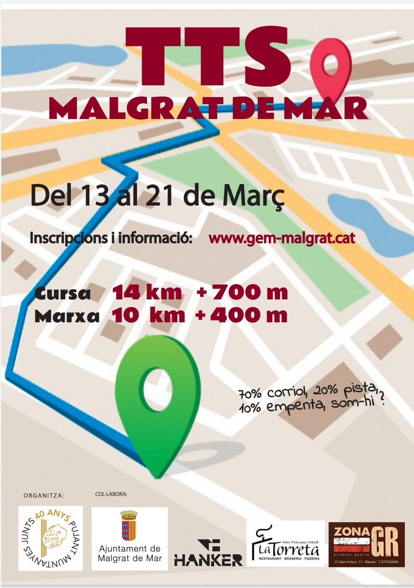 onamaresme's tweet photo. 📅Del 13 al 21 de març, el @gemMalgrat organitza la Trail Turó d'en Serra!

🏃🏽‍♂️Si teniu ganes de córrer i conèixer l'entorn, només heu de triar entre els dos formats que proposen i calçar-vos bé!

📻En parlem amb en @JofreMares des de @RadioTordera! https://t.co/oOMnhasr5h