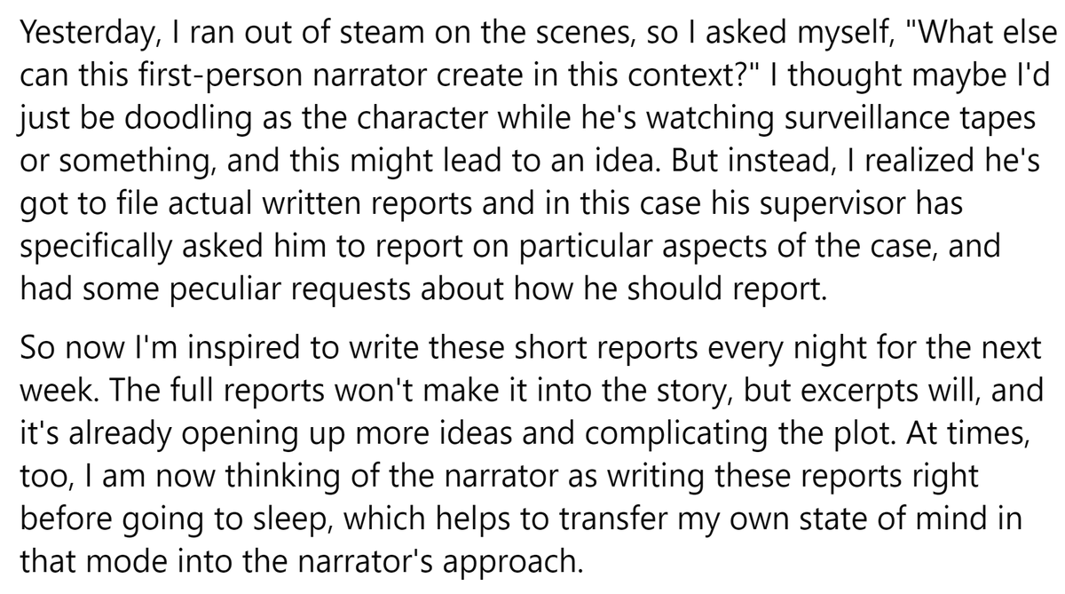 jeffvandermeer's tweet photo. Writing process: Just in case some part of this, which is really about how do you deal with fragmentation and stress and write, might be adaptable or of use. It's also fine to forgive yourself for not writing. Also, it's fine to write out of order and in snippets u assemble later https://t.co/dhhtlhGGNd