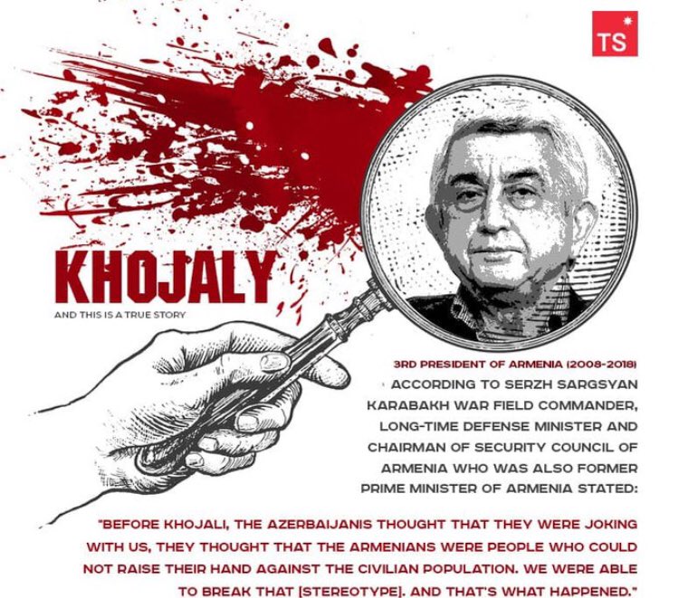 Azerbaijani officials said 1000 Azeris had been killed in town of Khojaly and that Armenian fighters then slaughtered men, women and children fleeing across snow-covered mountain passes. #JusticeForKhojaly #Xocali #Armenia #KhojalyGenocide
