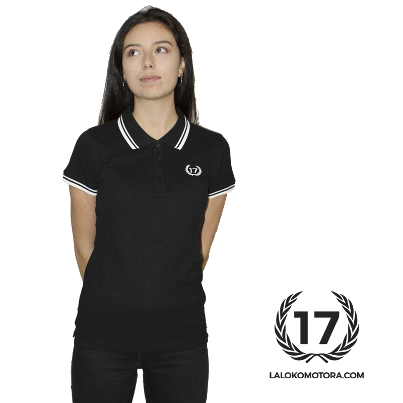 polo 17 negro mujer