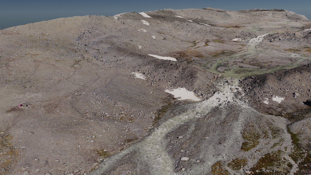 PolarResearcher's tweet photo. That feeling when you open your high-detailed terrain model recreated from drone data from 2019 &amp; 2020 fieldwork and you wonder how 2021 season will look like...
#uav #mesh #3D #glacier #research #drone #Tarfala #Latnjajaure #Sweden #Metashape #Dronedeploy #realitycapture #GIS https://t.co/aZPBvgqi8S