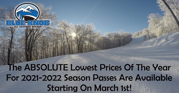 BLUE KNOB ALL SEASONS RESORT: Season passes are available for the 2021-2022 season. 

MORE INFO HERE: blueknob.com/season-pass-ti…