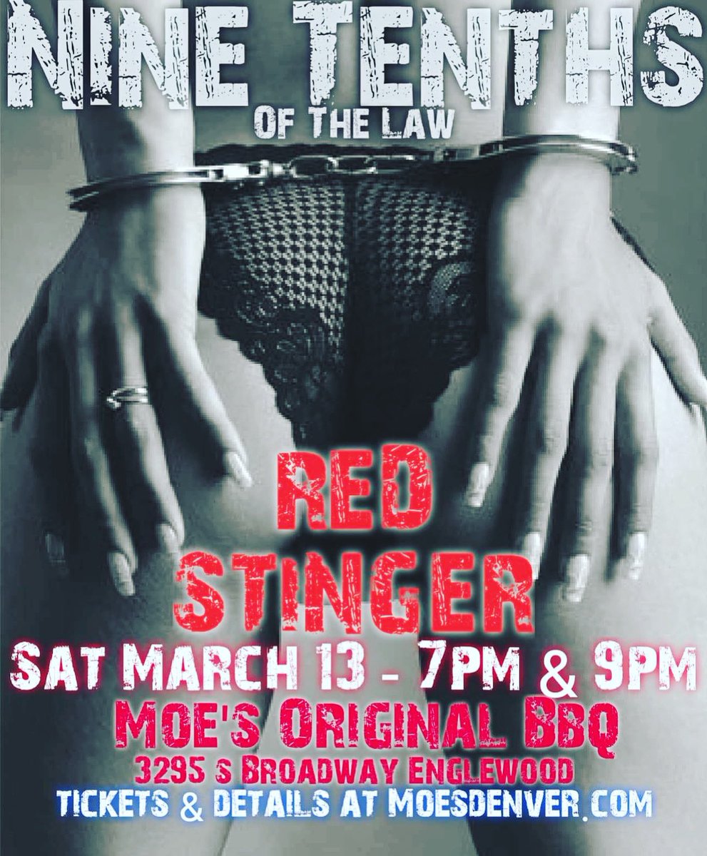 FANS!!!!

DONT FORGET OUR FIRST LIVE SHOW IS AROUND THE CORNER!  

GET YOUR TICKETS NOW Moe's Original BBQ Englewood TO WATCH YOUR FAVORITE PUNKROCK BAND!

WHEN: MARCH 13th
TIME: 7:00 - 10:00 PM

#denver #colorado #punk #rock #alternative #grunge #redstingerband #saltycockrecords